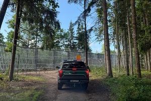Patrol przy polsko - białoruskiej granicy 