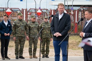 Wizyta Ministrów Spraw Wewnętrznych Polski i Irlandii na granicy polsko-białoruskiej konferencja prasowa