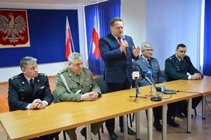 Uroczystość wręczenia nagród funkcjonariuszom z Placówki SG w Rutce-Tartak 