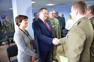 Uroczystość wręczenia nagród funkcjonariuszom z Placówki SG w Rutce-Tartak 