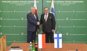 Komendant Główny Straży Granicznej z Szefem Straży Granicznej Finlandii 