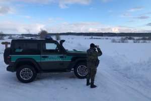 Zimowy patrol. fot. Placówka SG w Krynkach 