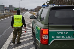 Konrola przy granicy polsko-litewskiej 