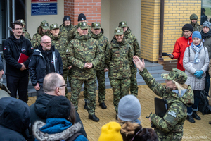 Spotkanie z dziennikarzami na granicy polsko-białoruskiej w Połowcach 