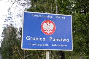 Tablica Rzeczpospolita Polska Granica Państwa Tablica Rzeczpospolita Polska Granica Państwa przekraczanie zabronione