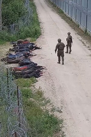 Zatrzymani migranci przy granicy polsko-białoruskiej 