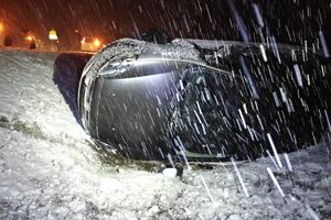 Zdarzenie drogowe na drodze do Bobrownik 