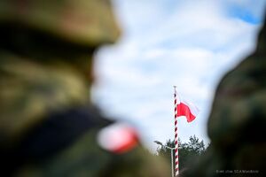 IV zmiana żołnierzy do wsparcia Straży Granicznej w ochronie granicy. Uroczystość przekazania obowiązków. 