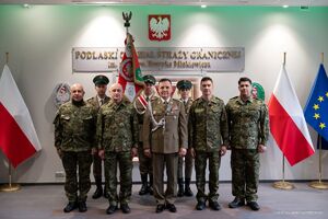 Uroczysty apel w Podlaskim Oddziale SG 