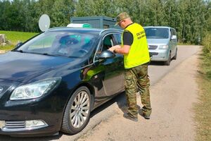 Kontrola graniczna na granicy polsko-litewskiej