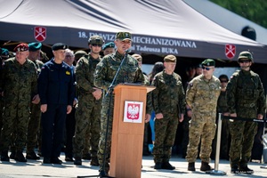 Przekazanie dowodzenia w operacji wojskowej "Bezpieczne Podlasie" przemówienie generała