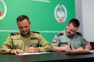 Podlaski Oddział Straży Granicznej i podlaska KAS podsumowały współpracę 
