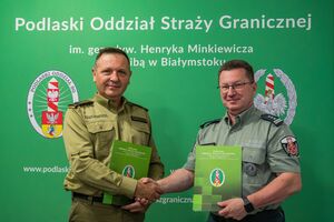 Podlaski Oddział Straży Granicznej i podlaska KAS podsumowały współpracę 