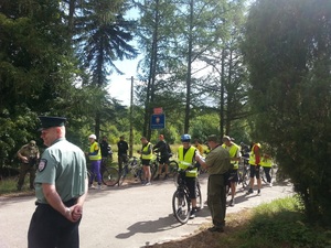 Odprawa graniczna rowerzystów 